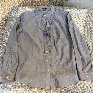 Ann Taylor Gray Button Down Shirt